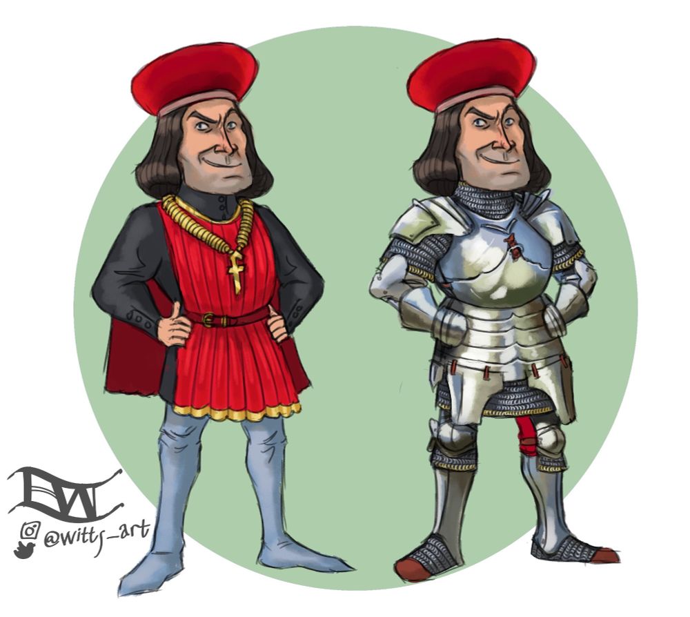 Lord Farquaad from Shrek, wearing mid 15th century Italian armour