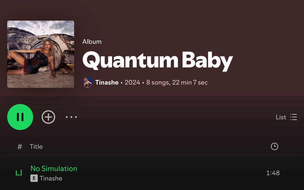 Tinashe, No Simulation, Quantum Baby, 2024