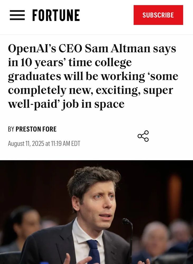 Sam Altman asshole saying stupidities, as usual