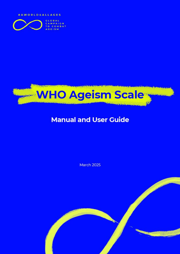 Front cover of the WHO Ageism Scale Manual.