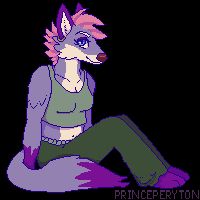 An pixel of a canine furry character done for Cheecato on art fight