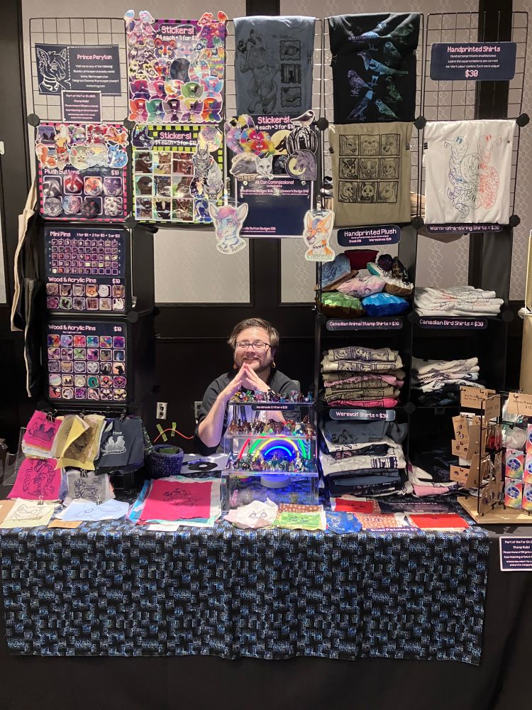 Me sitting at my artist table at fureh