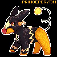 An small pixel of a character done for isspeedyy on art fight