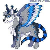 A 200px pixel of a wolf character done for BlueFirewolf on art fight