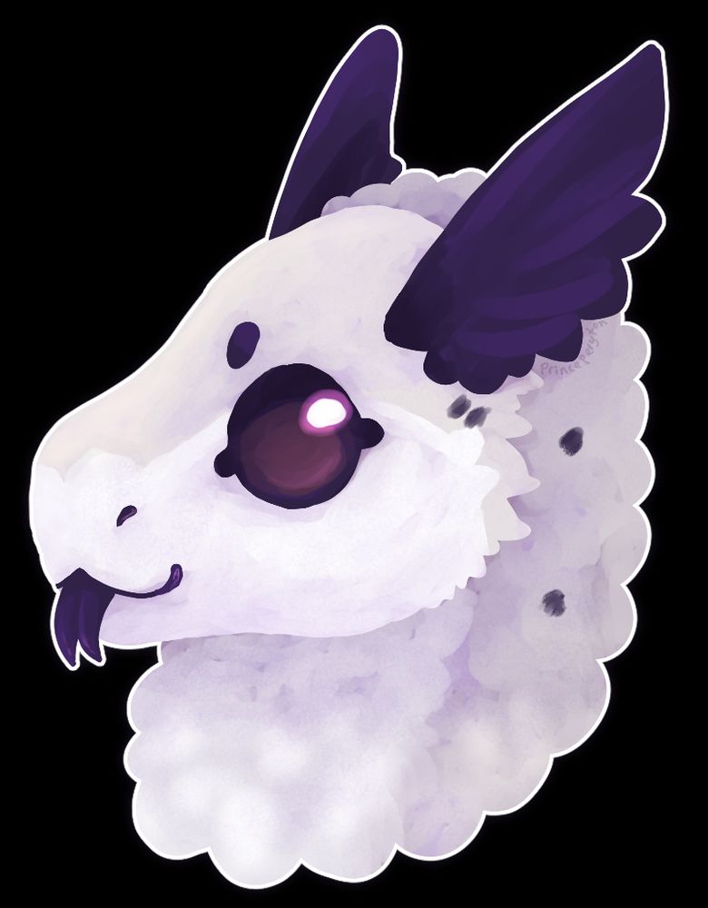 An headshot of a character done for dustydabean on art fight