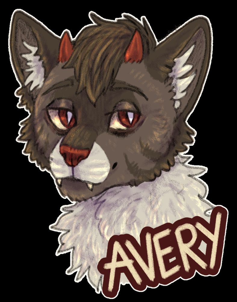 An headshot of a feline character done for GatorGutz on art fight
