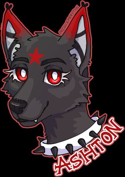 An headshot of a canine character done for saltyash_draws on art fight