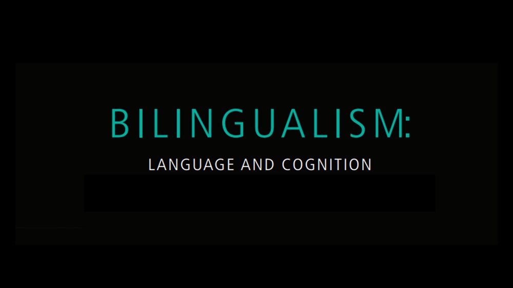 black image with teal title of the journal Bilingualism: Language and Cognition