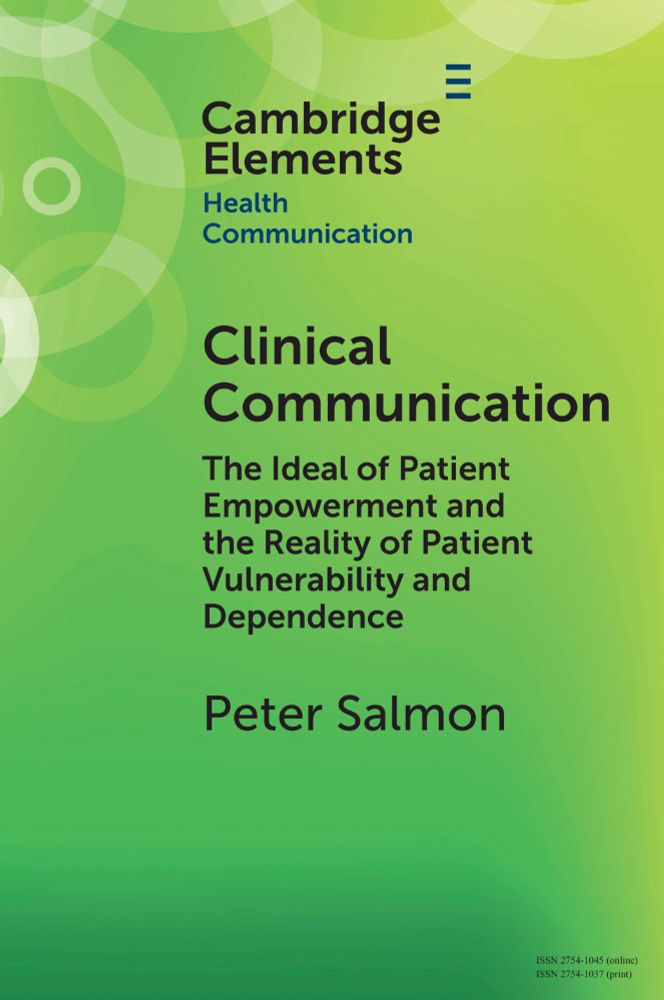 the cover of the Cambridge Element titled Clinical Communication
