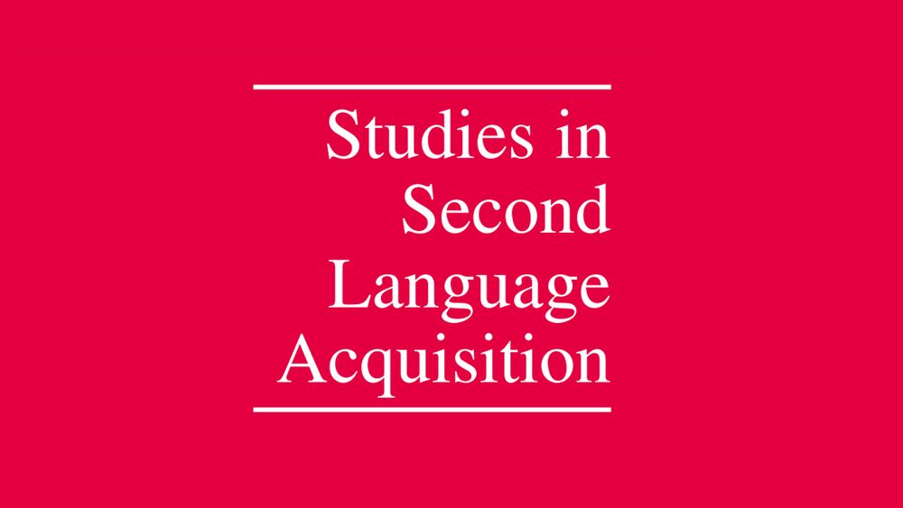 red background with white text of the journal cover, Studies in Second Language Acquisition
