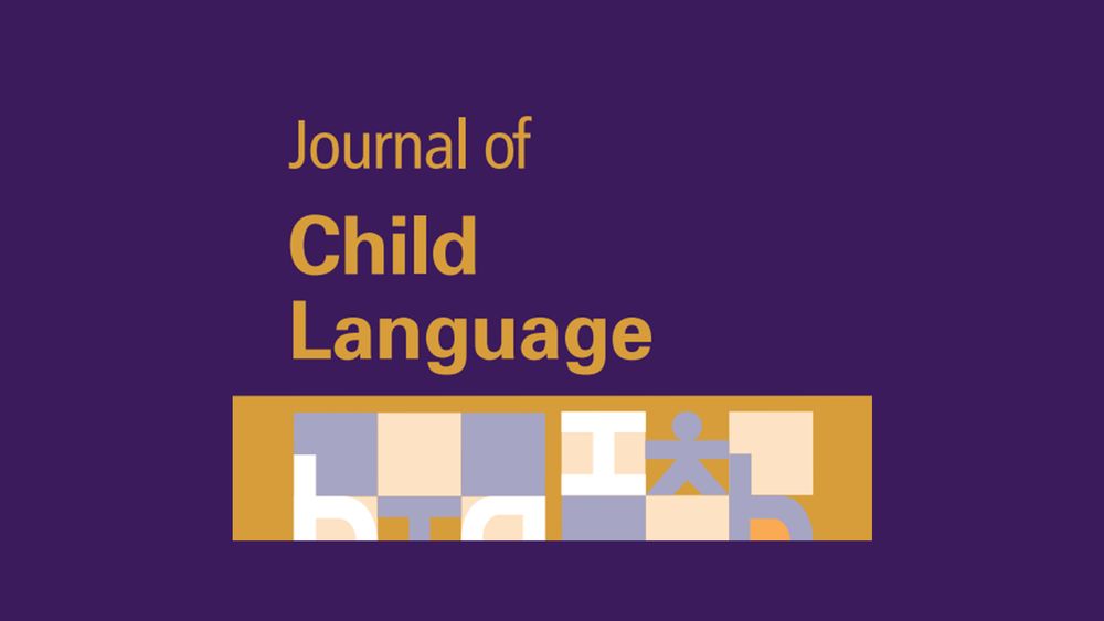 A purple background with the orange text "Journal of Child Language" 