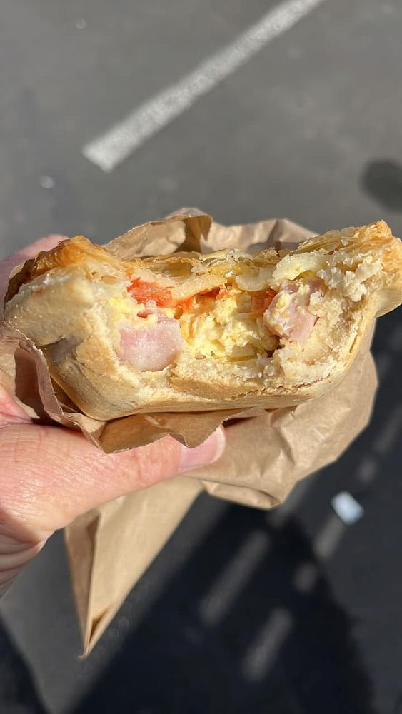A truely glorious Bacon and Egg pie from Baked bakery located in Devonport, Auckland/Tāmaki Makaurau