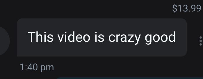 Comment says: “This video is crazy good”