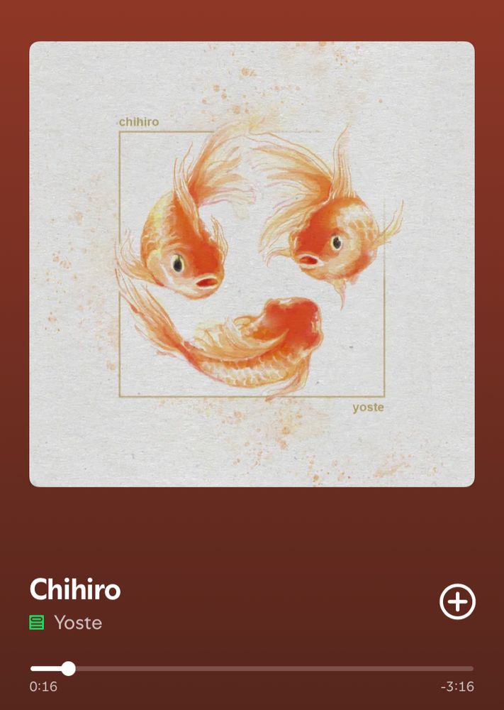 Screenshot of Chihiro by Yoste playing on Spotify music 