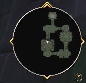 A mini-map showing the layout of the Zeb'Nowa crypts.