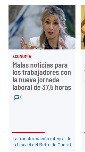 Titular: Malas noticias para los trabajadores con la nueva jornada laboral de 37,5 horas