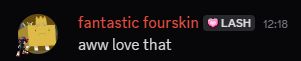 a screenshot showing my name in discord is fantastic fourskin
