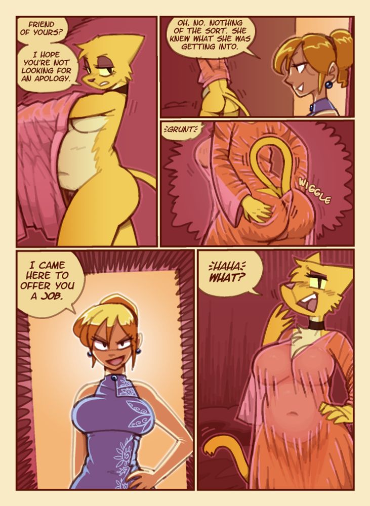 She offers Katia a "Job". Katia laughs.