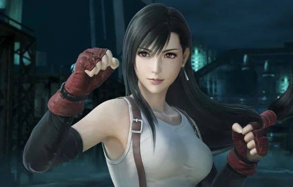 FF7 remake Tifa, sttill rocking a prominent looking bust