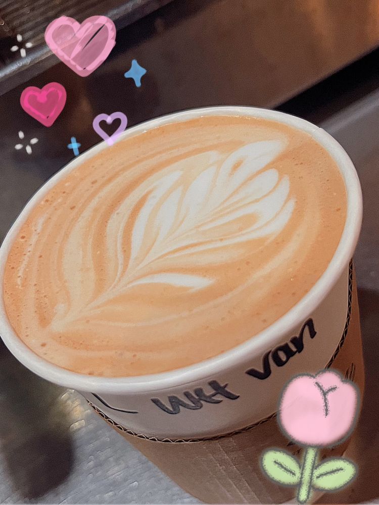 my latte art <3 <3