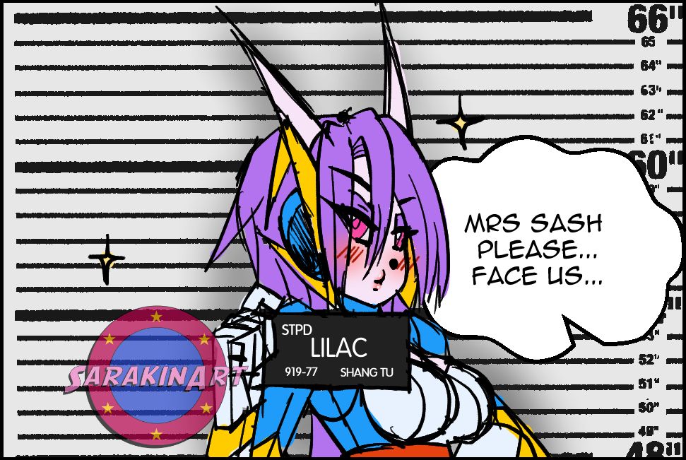 Lilac panel.
"Mrs Sash, please... face us..."