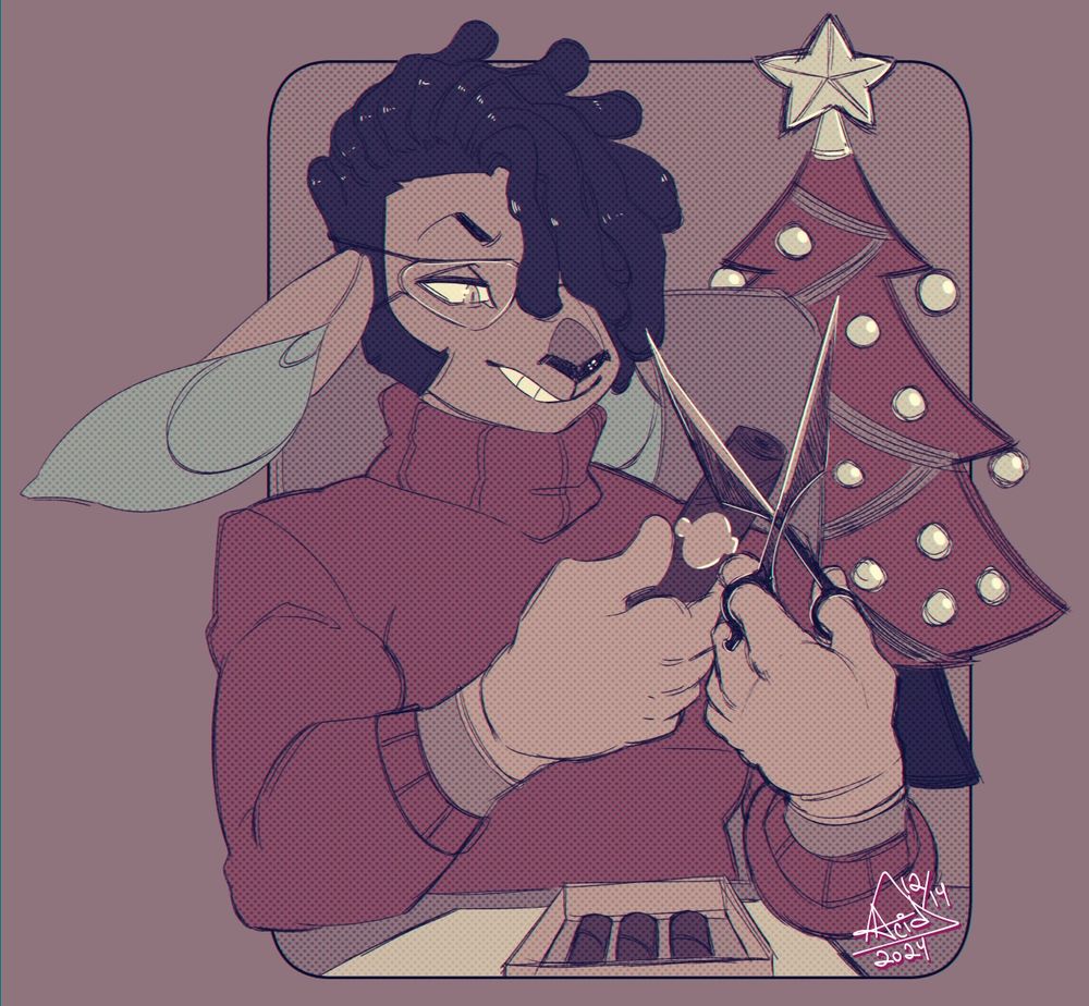 Day 10. Gift Wrapping - Lex getting a couple of cigars prepped and ready for someone dear to him ♥