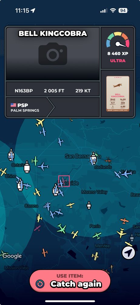 Skycards game screenshot of rare plane 