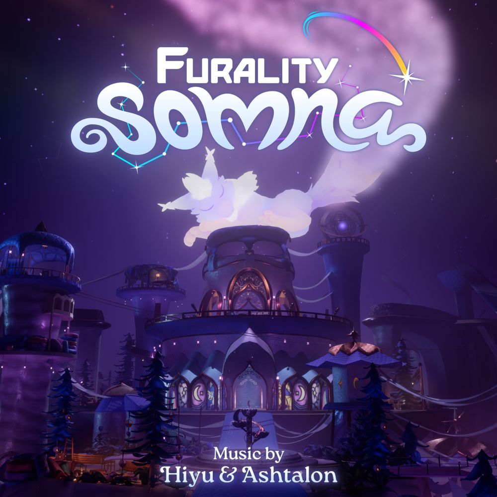 Album cover, featuring the Furality Somna lobby world. Furality Somna soundtrack, written by Hiyu and Ashtalon. 