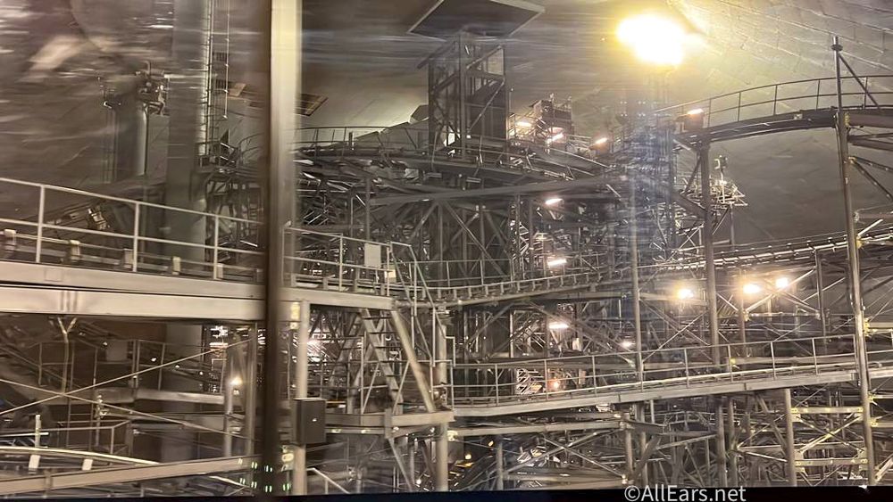 disney's space mountain rollercoaster ride track