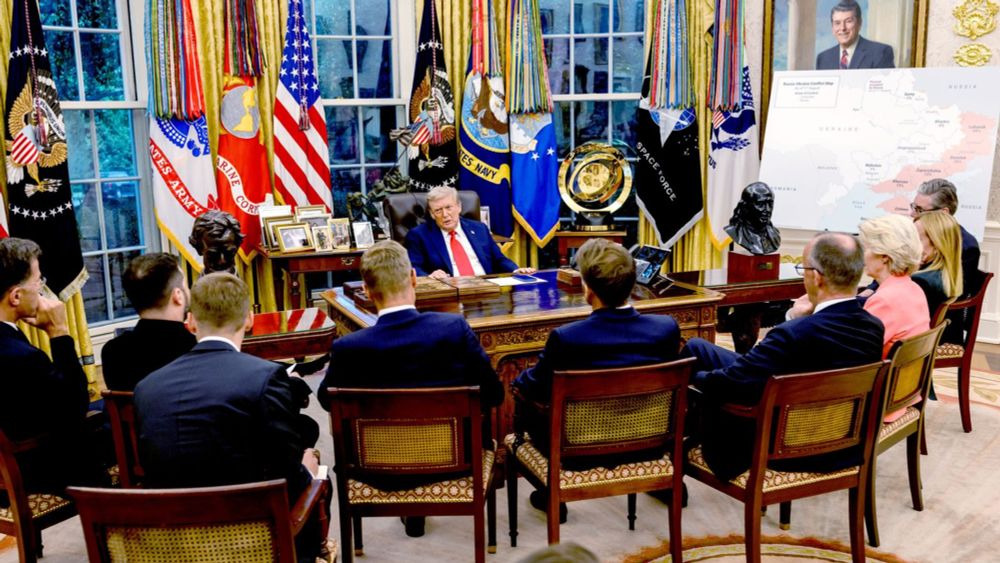 Donald Trump says he hopes Vladimir Putin is "going to be good" and rules out sending US troops to Ukraine as part of a security guarantee after talks at the White House with Volodymyr Zelenskyy and E...