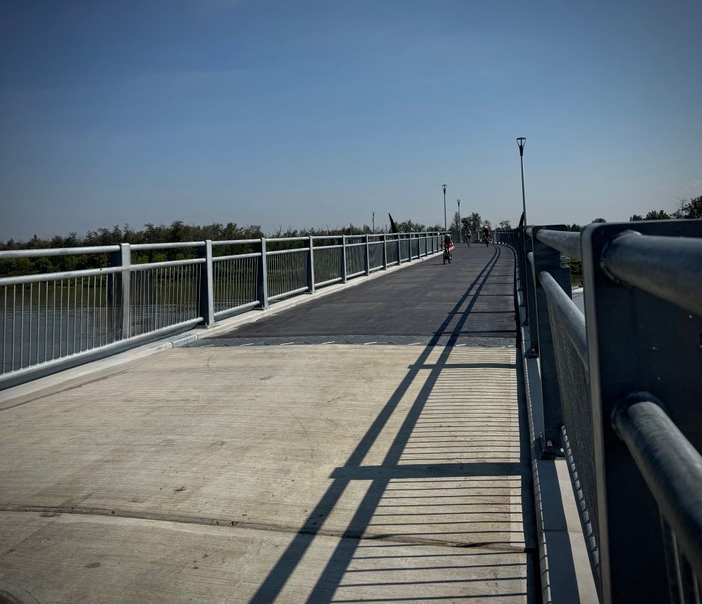 Spanky new bridge over North Saskatchewan River