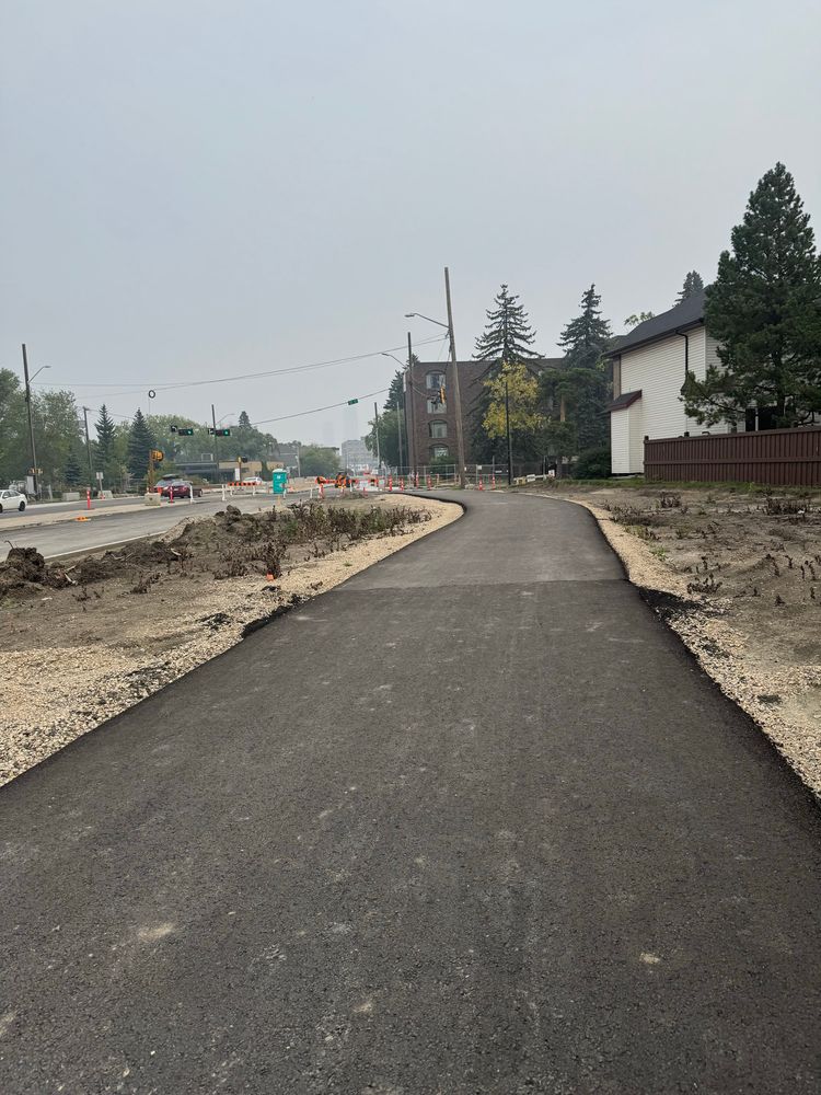 Newly paved MUP adjacent to Stony Plain Rd