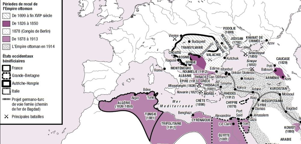 carte de l'empire ottoman in Nouschi, Atlas historique XIXe s.