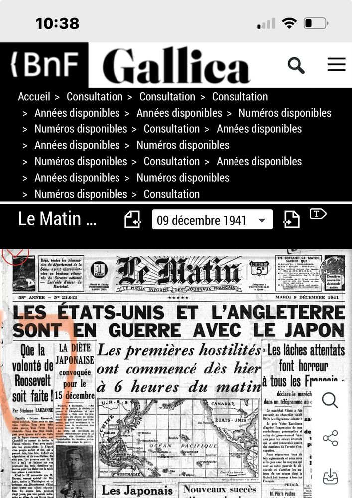Le matin 9/12/41