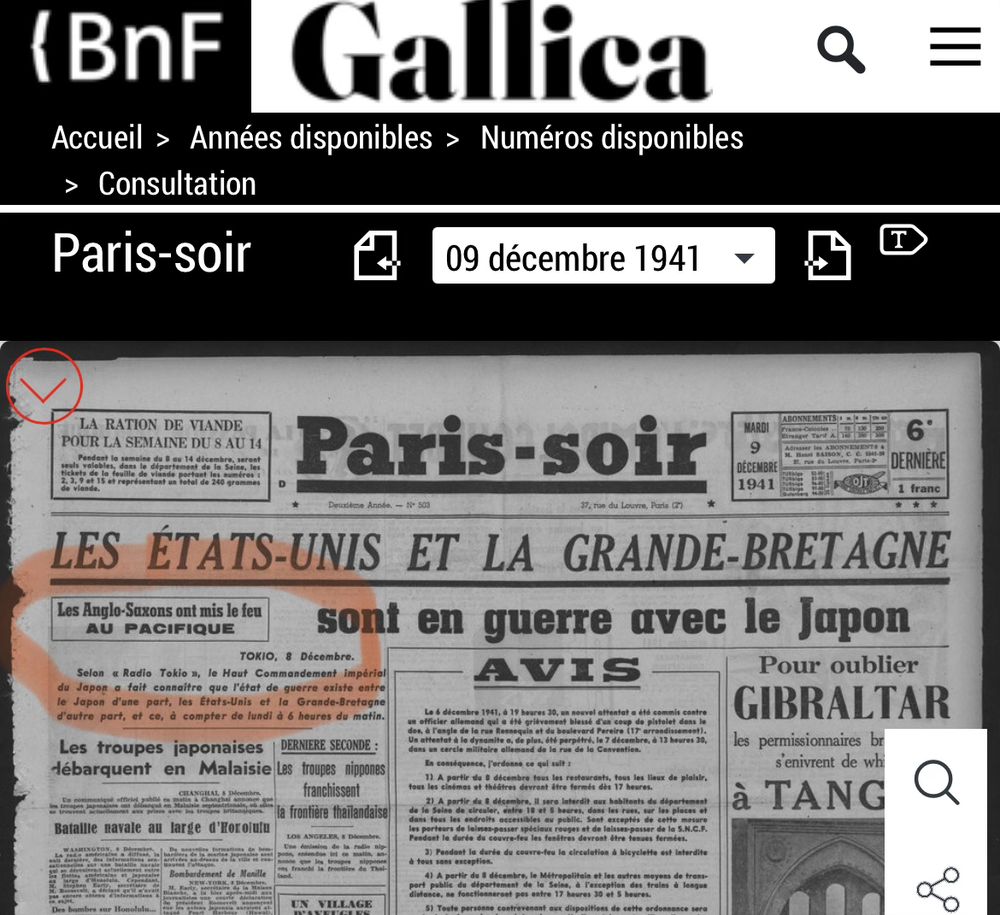 Paris soir 9 déc 41