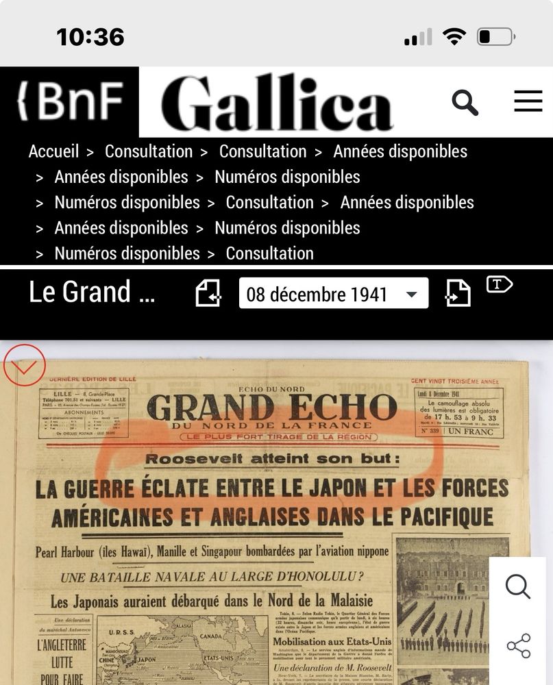 Grand écho du nord 8/12/41