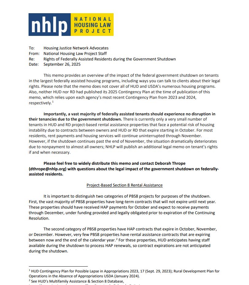 First page of the PDF memo document linked in the post.