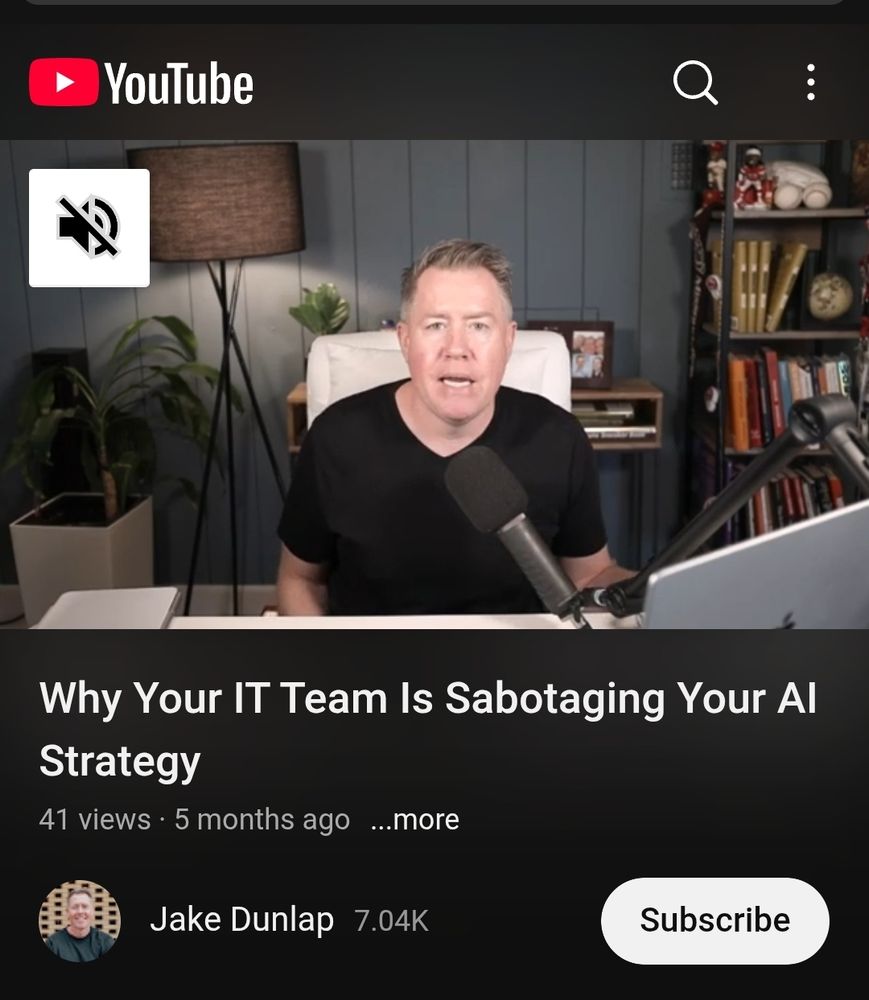 Why Your IT Team Is Sabotaging Your AI Strategy Jake Dunlap 0 Likes 41 Views Apr 2 2025 AI-Powered Seller EP9 - IT is blocking AI adoption in sales, and it’s costing your company more than you realize. 