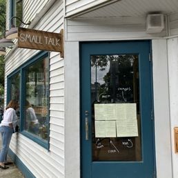 A bar called Small Talk. 