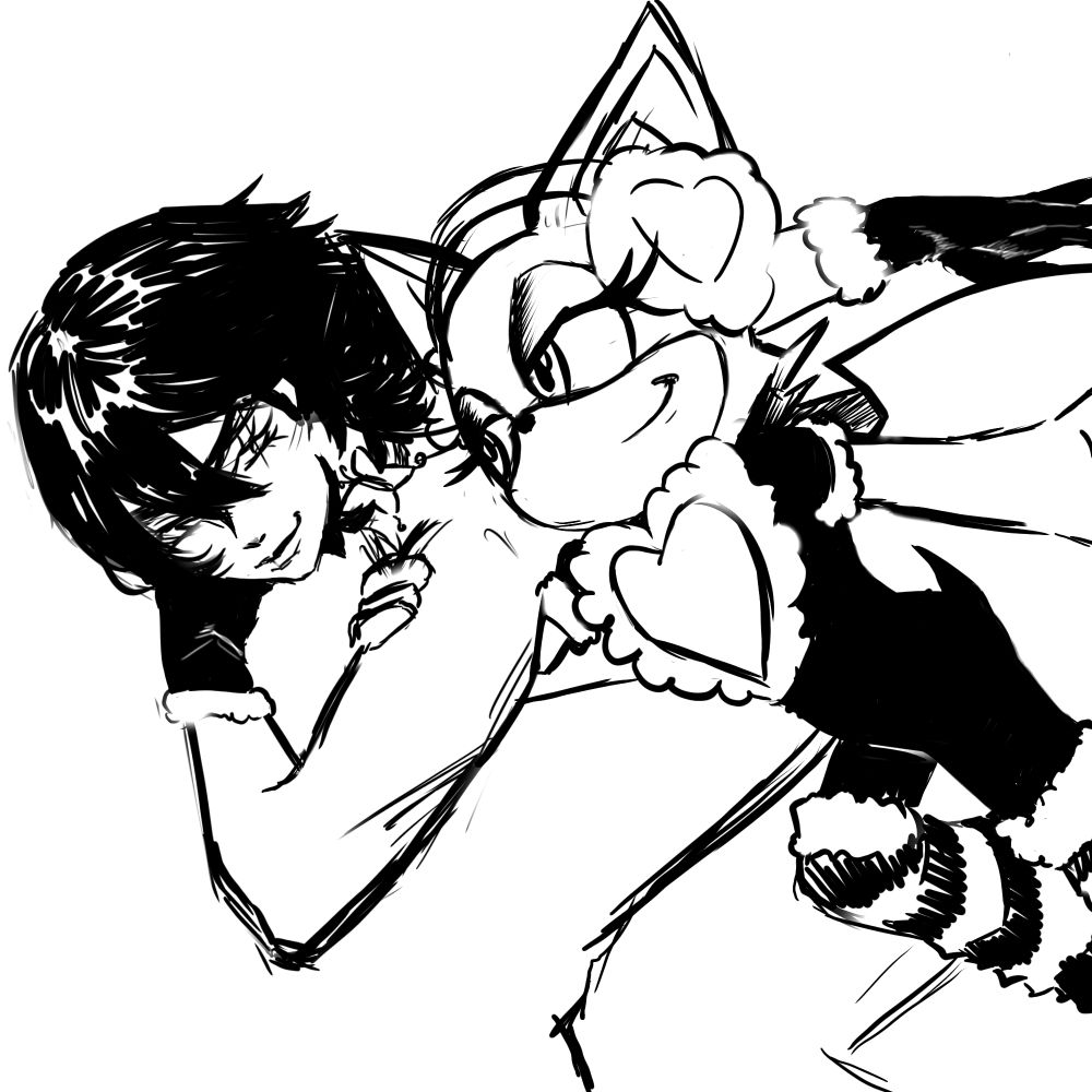 Ada Wong and Rouge the bat ice skating 