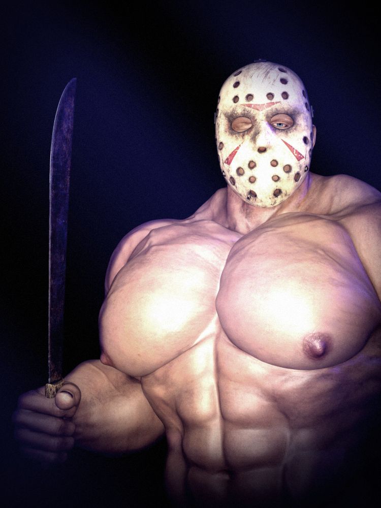 (Un)lucky you for finding the big friday the 13th boy out in the dark woods all by lonesome when he is having a rather distressful and wardrobe malfunctioning night...