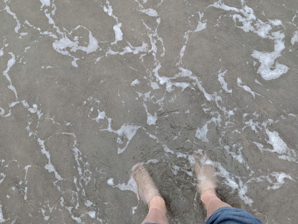 Wading at the beach 