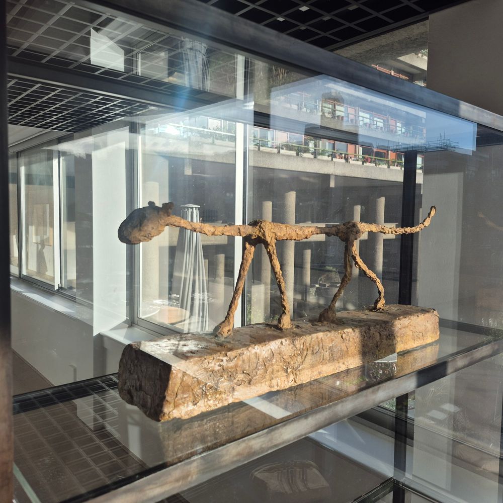 The Cat, 1951, painted plaster, by Alberto Giacometti.