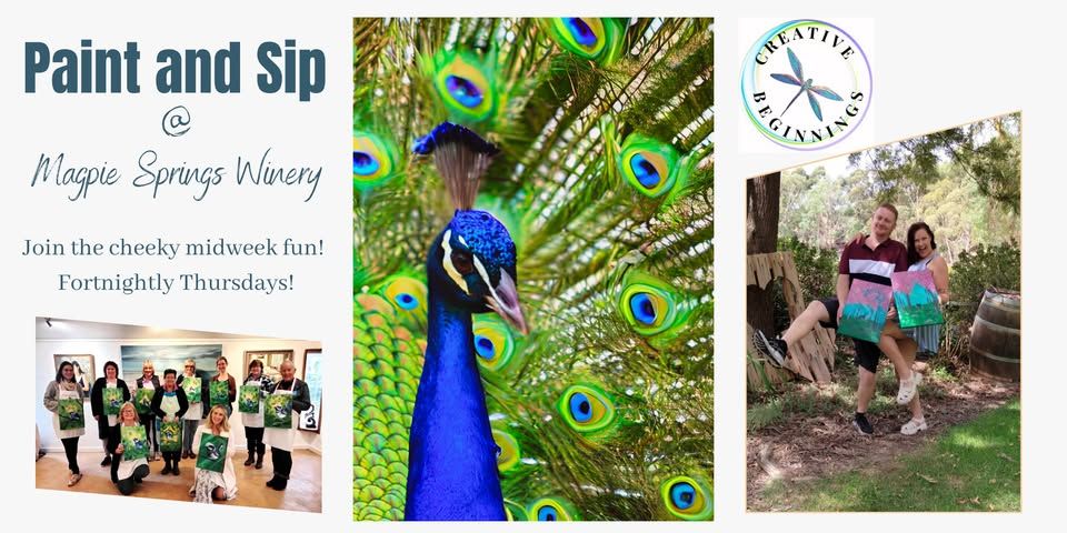 Sip and Paint art classes at Magpie Springs. Something fun to do on the Fleurieu Peninsula South of Adelaide 
