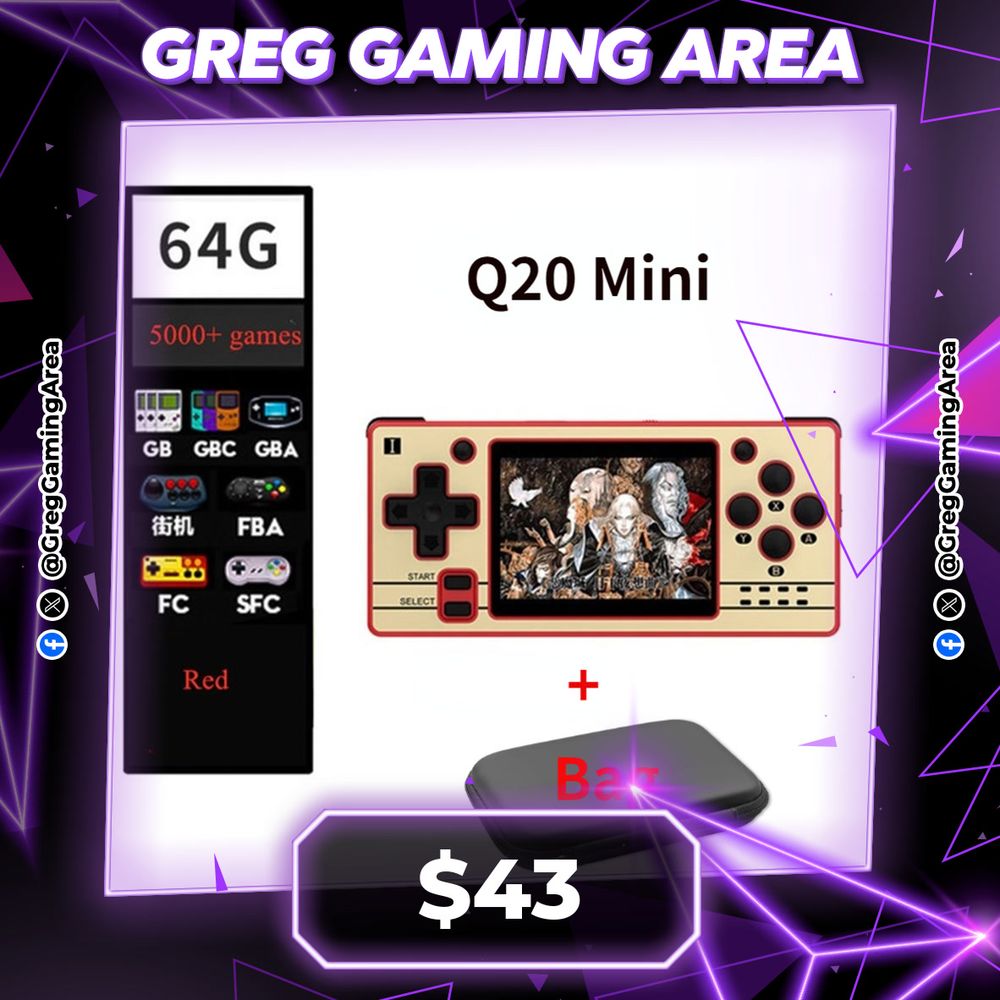 BOYHOM Q20 MINI Open Source 2.4 Inch OCA Full Fit IPS Screen Handheld Game Console Retro PS1 New Game Players Children's gifts