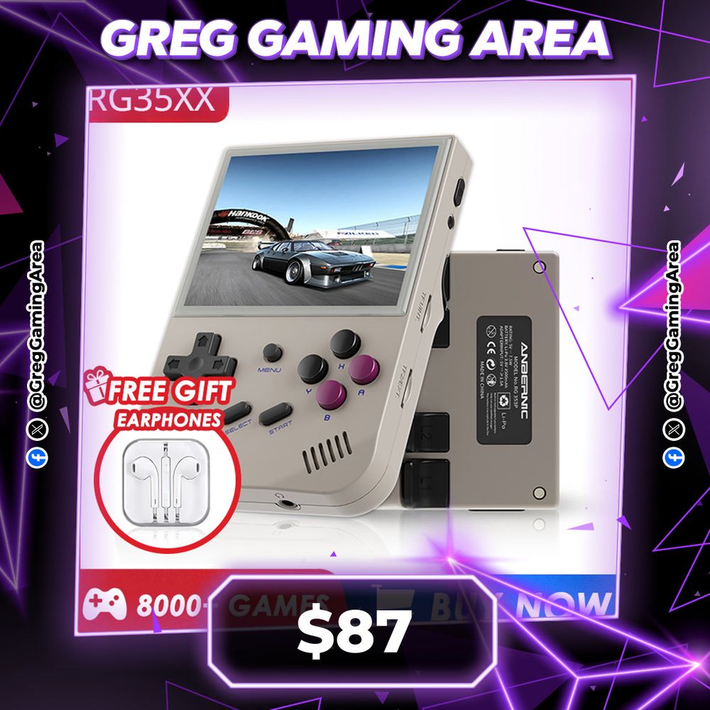 ANBERNIC RG35XX Retro Handheld Game Console 3.5 Inch IPS Touch Screen Miyoo Portable Pocket Video Player Linux OS Christmas Gift