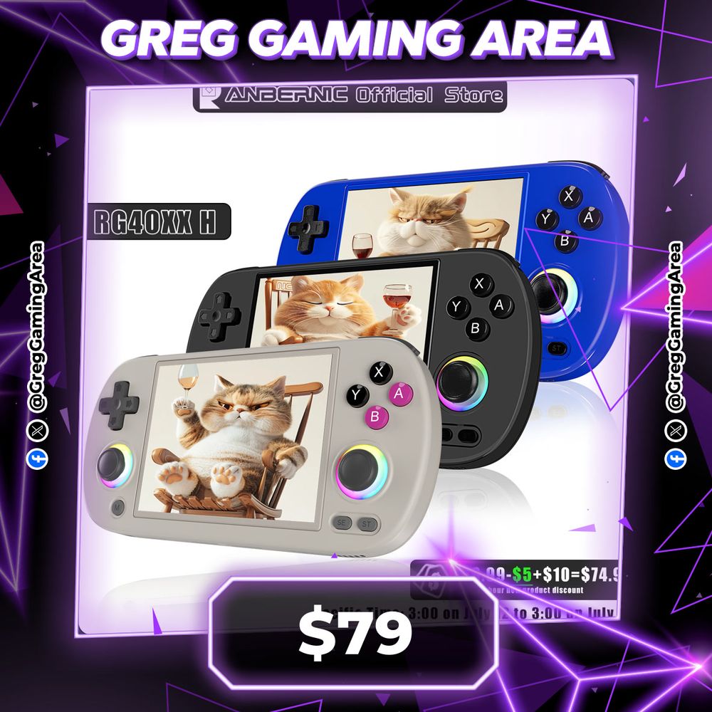 ANBERNIC RG40XX H 64 Bit Linux Retro Handheld Game Console 4.0'' IPS Screen Supports 5G WiFi Bluetooth HD-Support Output RG40XXH