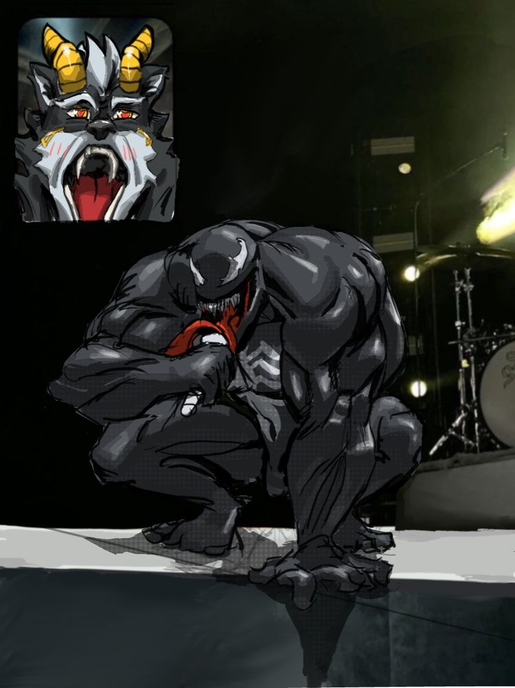 meme：
我和毒液