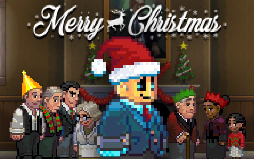 The small yellow robot from Horace and his family wishing you a merry Christmas!