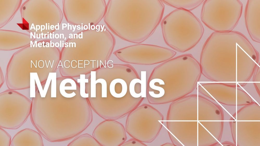 Social card promoting Applied Physiology, Nutrition, and Metabolism's new paper type 'Methods'. 